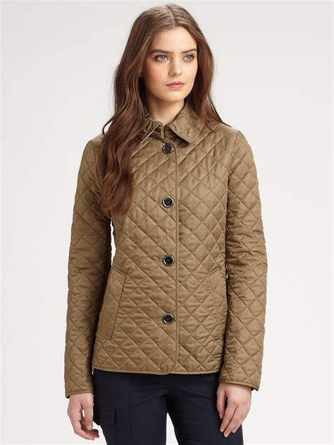 burberry brit olive field jacket|burberry quilted coat sale.